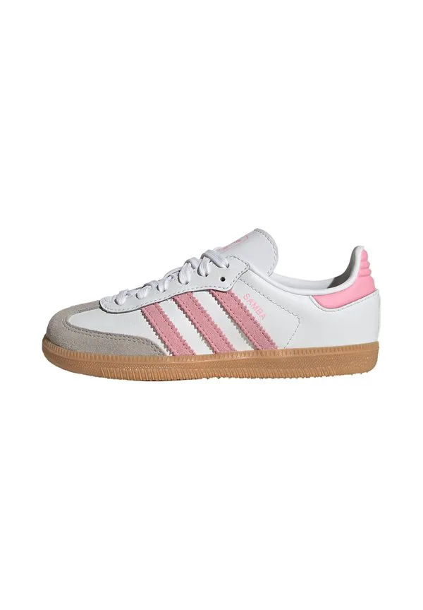 Коричневые кроссовки унисекс «самба» Adidas Originals, Ftwr White/Light Pink/Gum