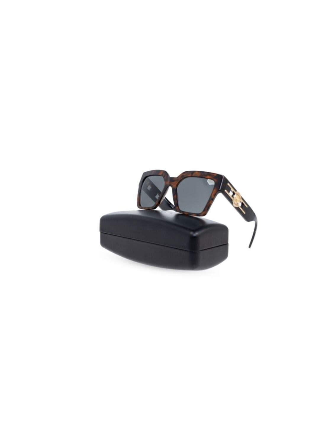 Versace Eyewear солнцезащитные очки в квадратной оправе, коричневый — фото 3