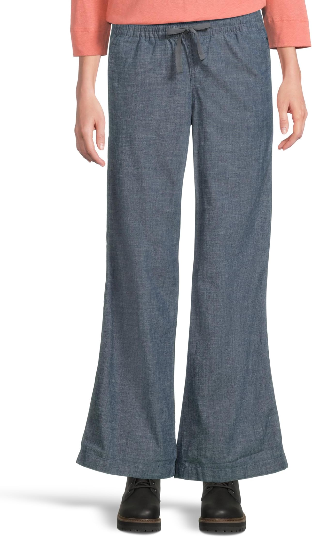 

Брюки L.L.Bean Lakewashed Pull-On Wide Leg Pants, цвет Dark Chambray
