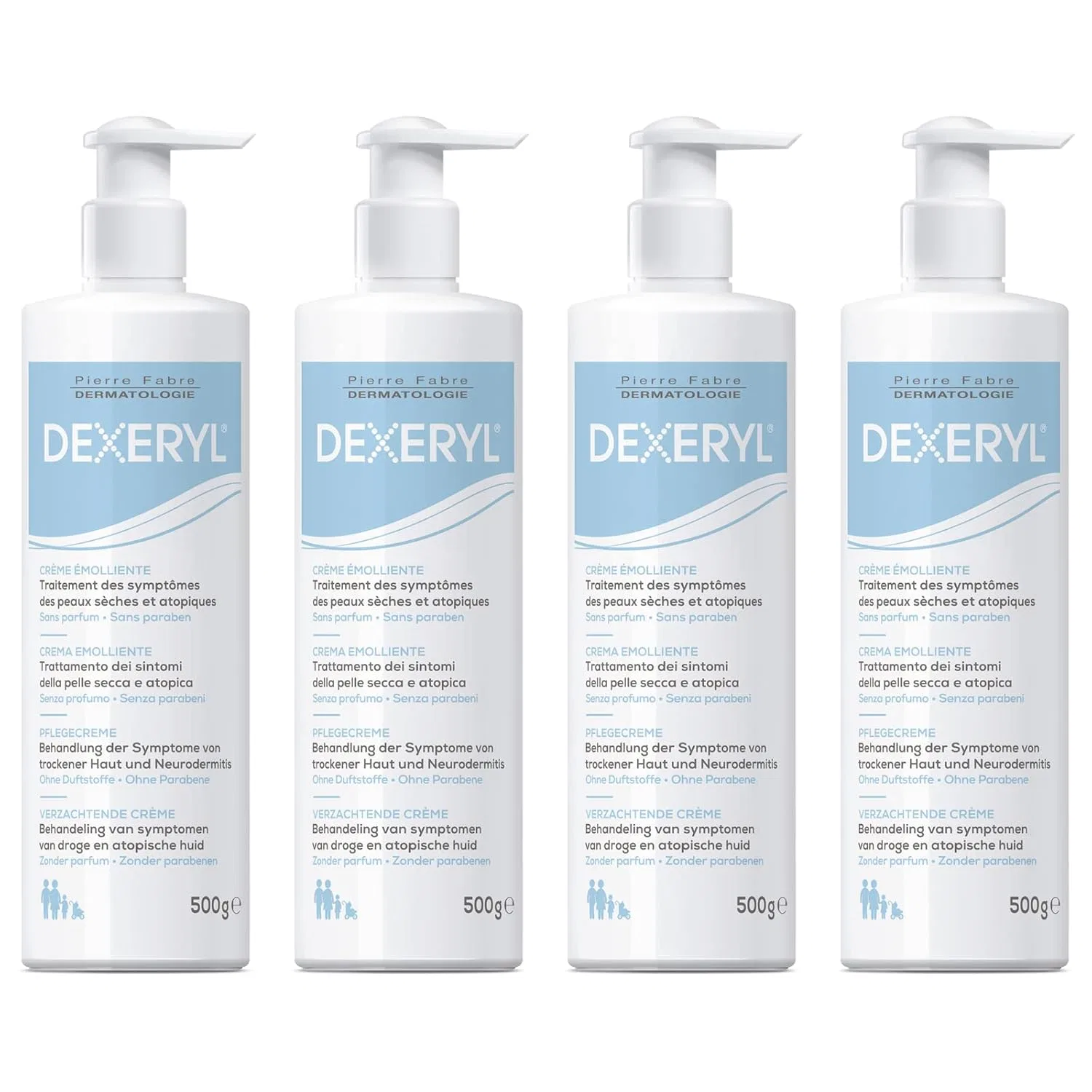 Крем для сухой кожи Dexeryl, 4x500 г ‎Dexeryl