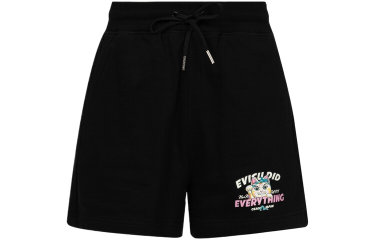 

Повседневные шорты женские черные Evisu
