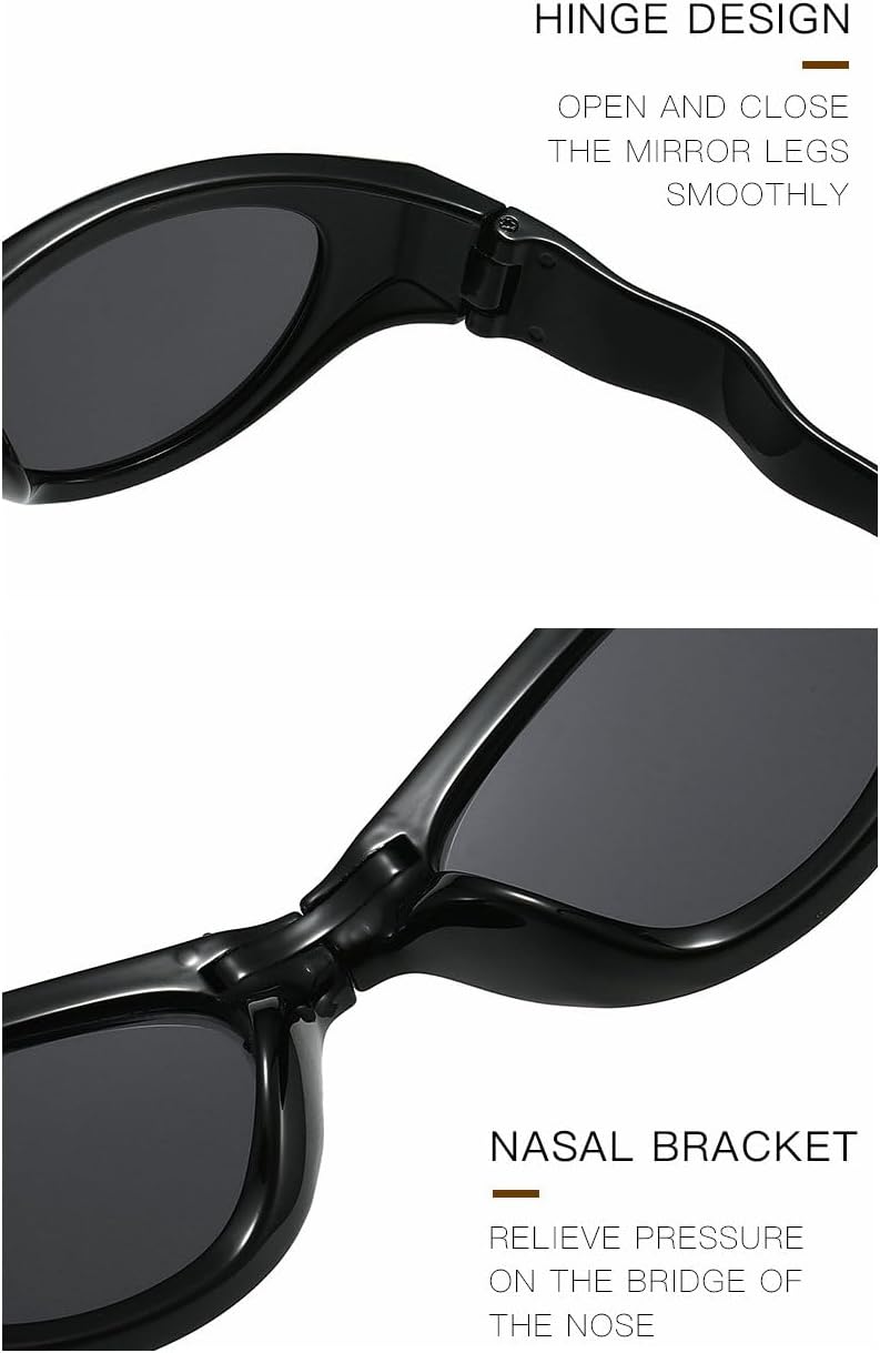 

willochra Роскошные модные складные солнцезащитные очки для женщин и мужчин, солнцезащитные очки с обтекаемой формой, женские ретро-солнцезащитные очки, женские защитные очки F27, Gray