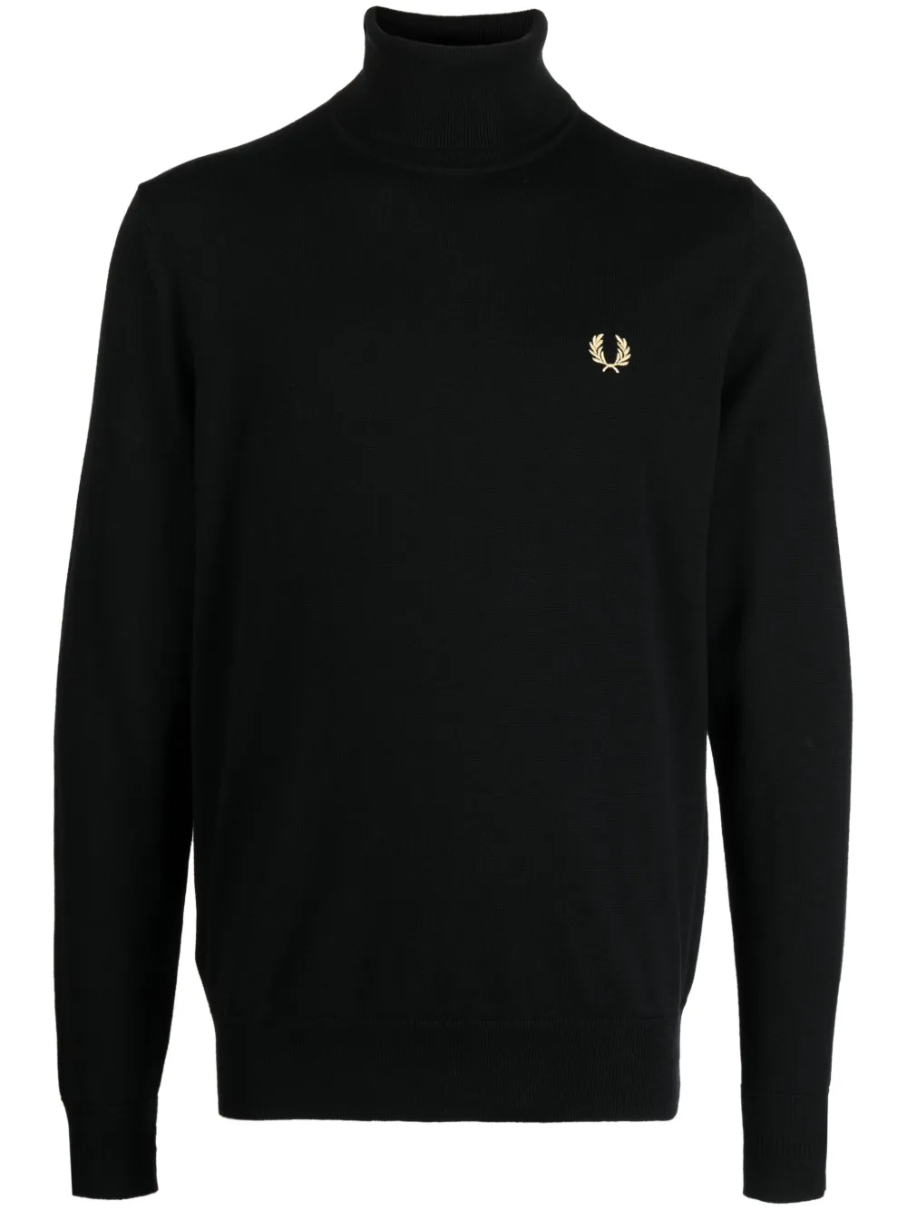 

Джемпер с высоким воротником и вышитым логотипом Fred Perry, черный