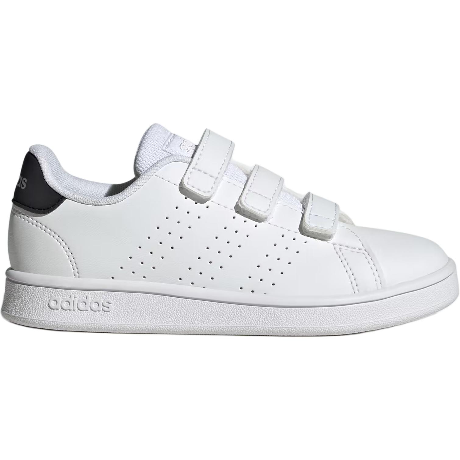 Низкие кроссовки Advantage для детей от 3 до 7 лет Adidas, белый/черный/серебряный — фото 2