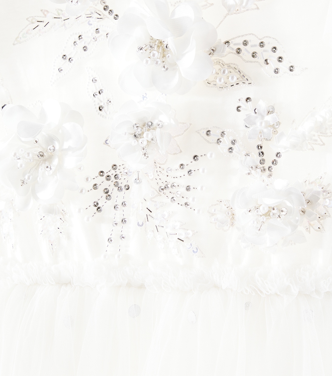 Платье из тюля Garden Soirée с декоративными элементами Tutu Du Monde, Milk — фото 3