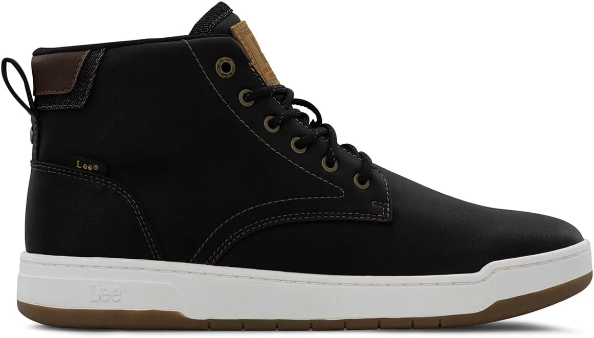 Мужские кроссовки Lee Spencer, Black Black Denim Cognac — фото 2