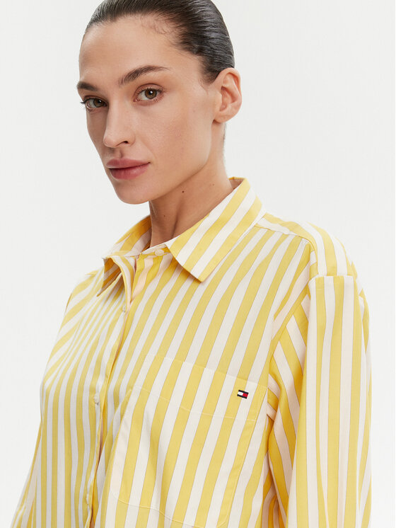 Свободная рубашка WW0WW45612 Tommy Hilfiger, желтый — фото 4