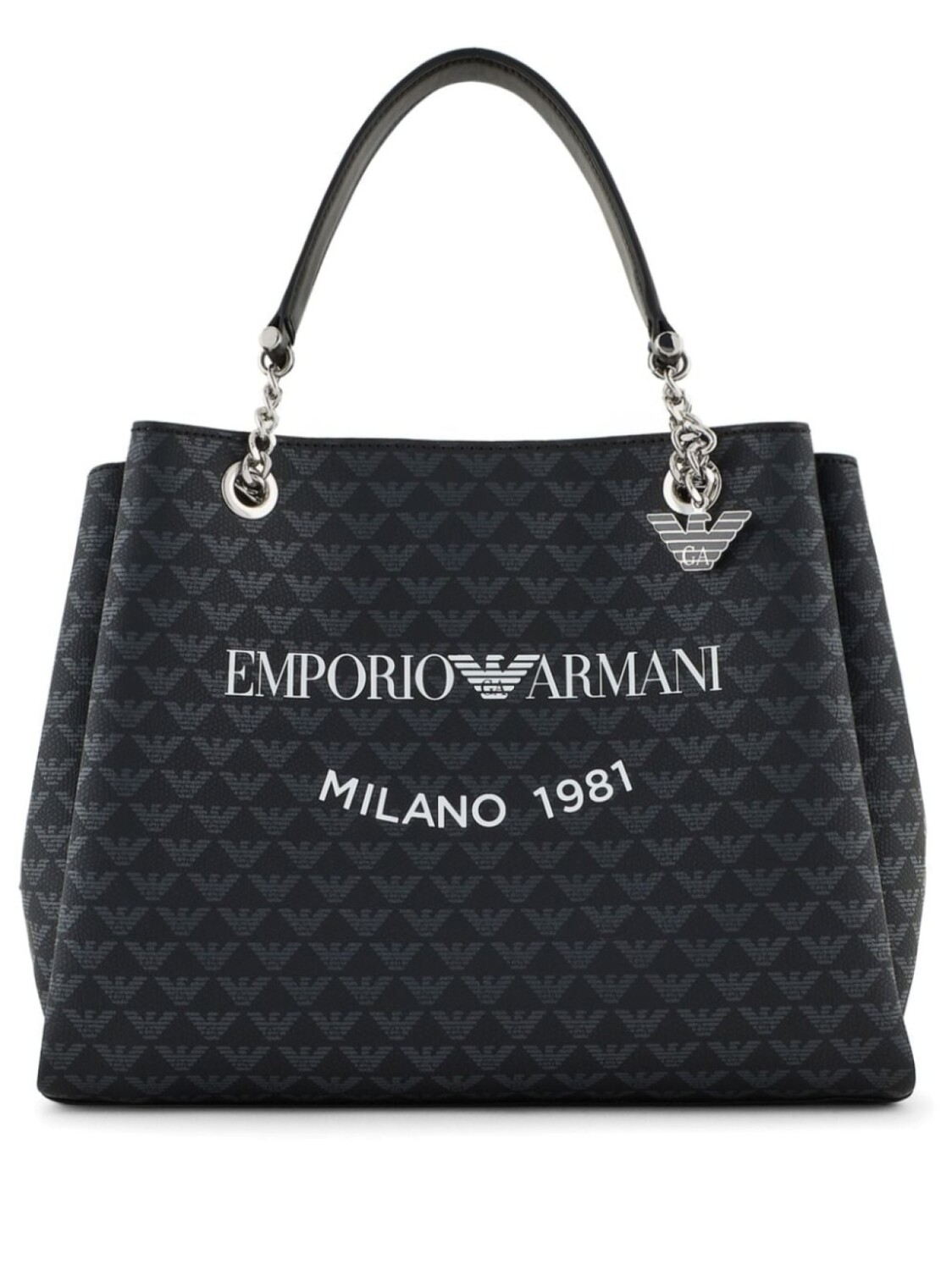 

Emporio Armani сумка-тоут Milano 1981 с логотипом, черный