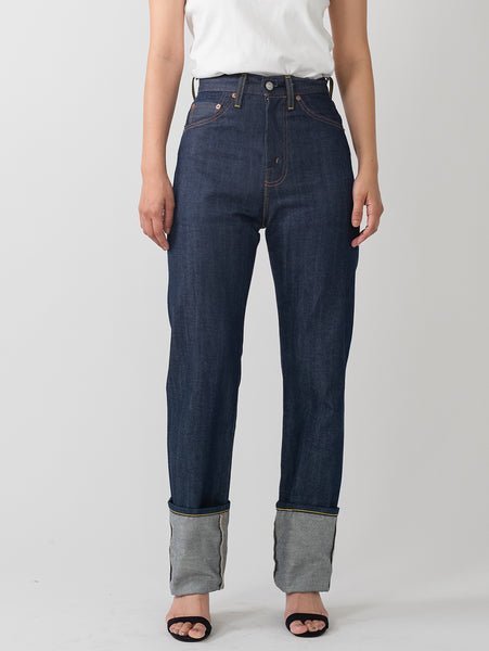 Винтажная одежда LEVI'S 1950-х годов, джинсы 701 Organic Rigid Jeans Levi's, Dark Indigo - Flat Finish — фото 3