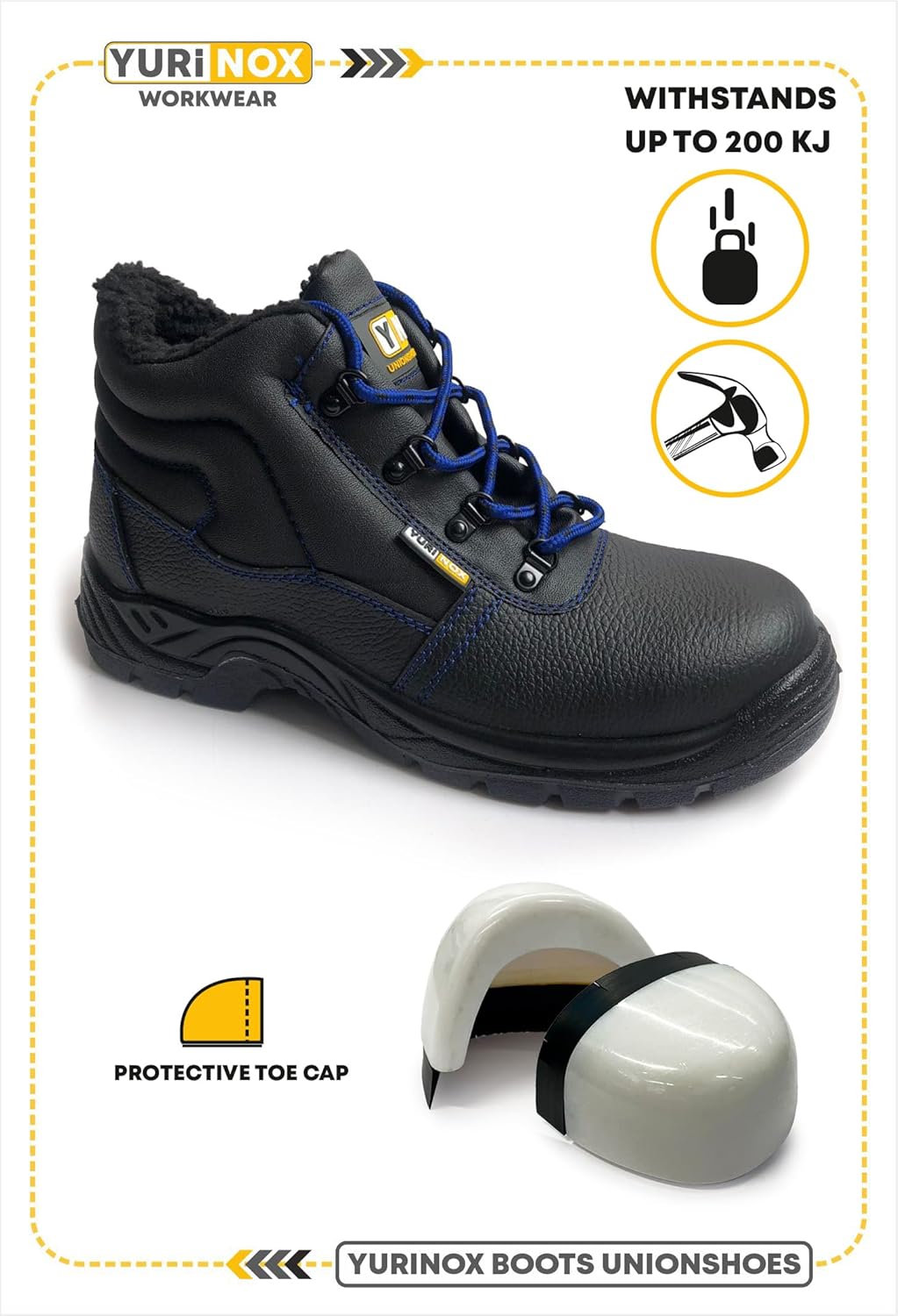 Ботинки YURINOX Unionshoes Thermo - Композитный защищенный носок - Легкие и прочные - ботинки для строительства и складов, initial — фото 3