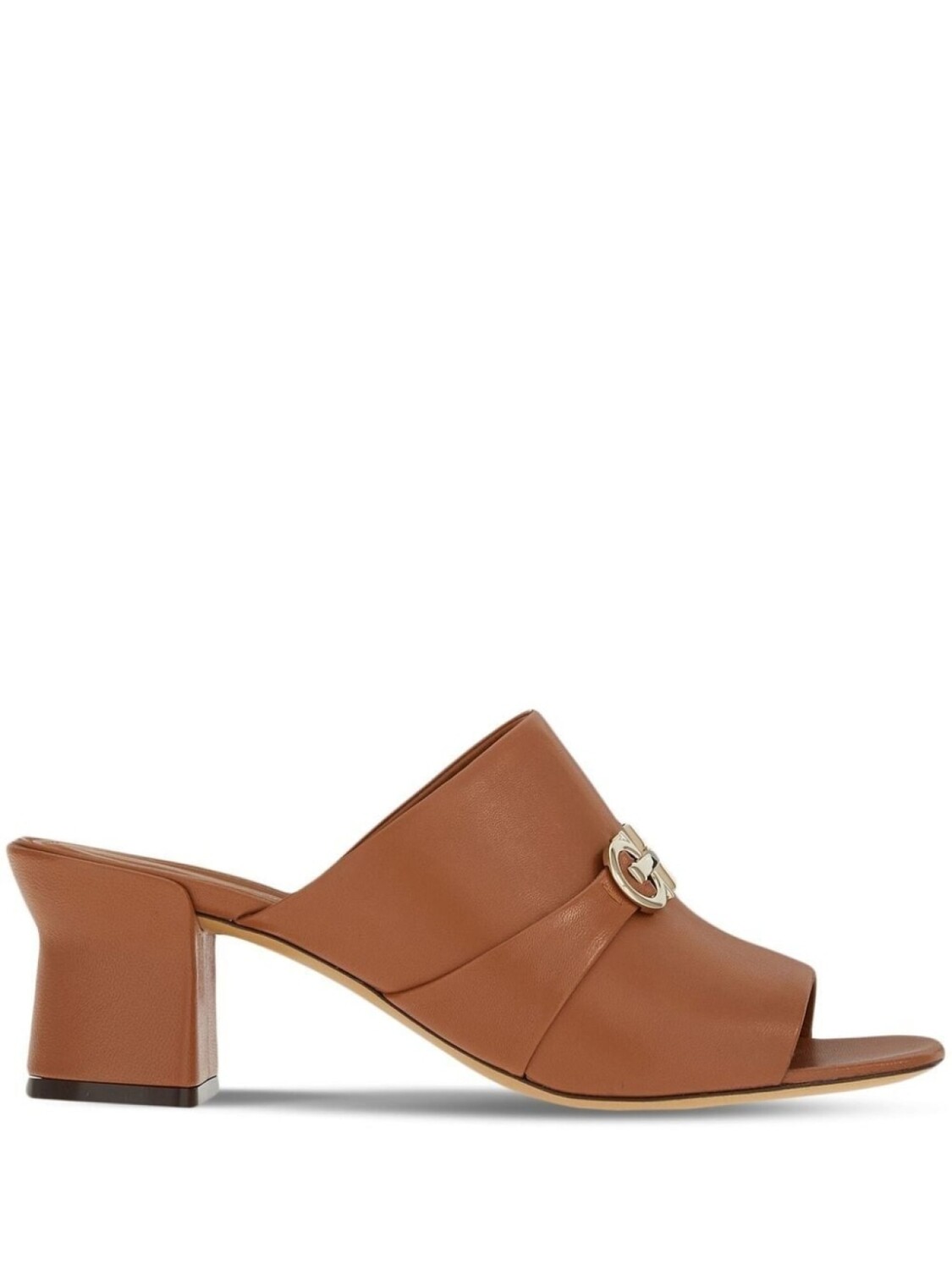 

Ferragamo мюли с декором Double Gancio, коричневый