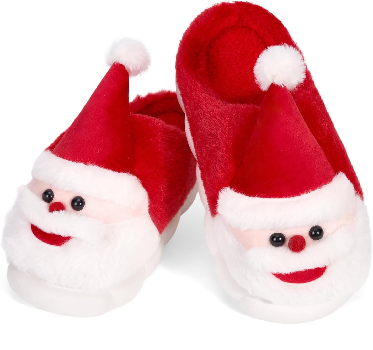 

Рождественские тапочки Bigzagger для женщин и мужчин, женские домашние тапочки с милой рождественской елкой и Санта-Клаусом, мягкие легкие тапочки для дома и улицы, красный