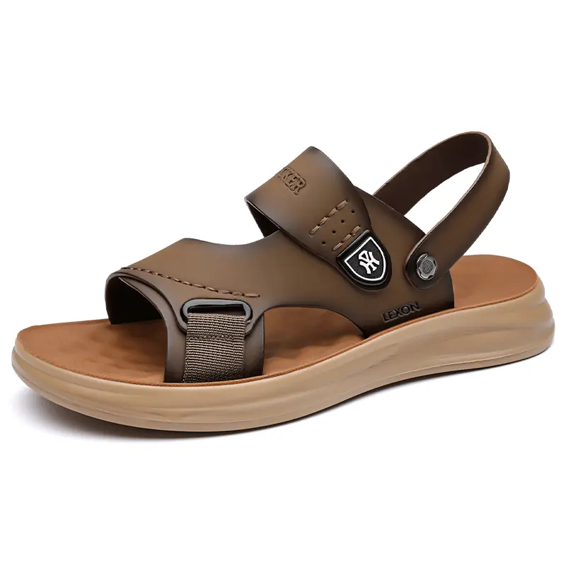 

LEXON Пляжные сандалии мужские черные/желто-коричневые хаки/желто-коричневые, цвет Yellow Brown