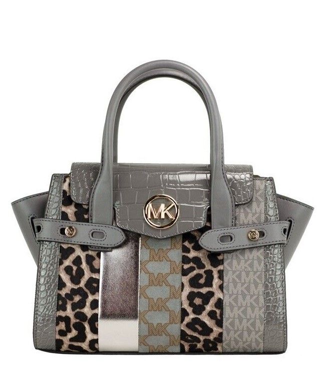 

Сумка-портфель Carmen Medium Exotic leopard Heather Grey Michael Kors