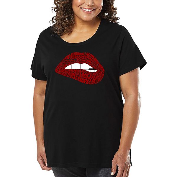 

Футболка Brooklyn lips с принтом для женщин plus size La Pop Art, Black, Черный, Футболка Brooklyn lips с принтом для женщин plus size La Pop Art, Black