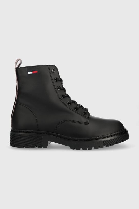 

Ботинки на плоской подошве со шнуровкой Tommy Jeans, черный