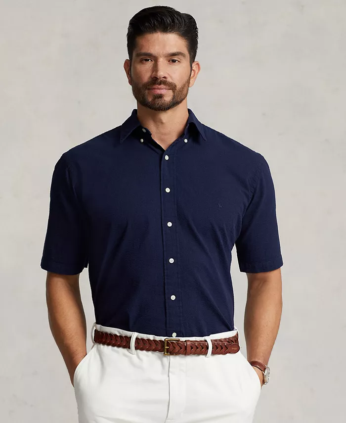 

Мужская рубашка Big & Tall из пике Polo Ralph Lauren, синий