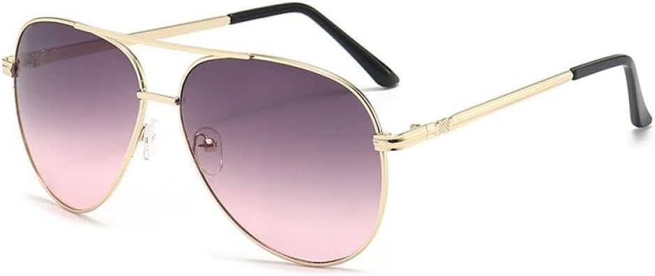 

Модные солнцезащитные очки 2027 года для женщин и мужчин, с градиентными линзами, металлической оправой, для пляжа и вождения, защита от УФ-излучения UV400 MTZJH, Grey Pink