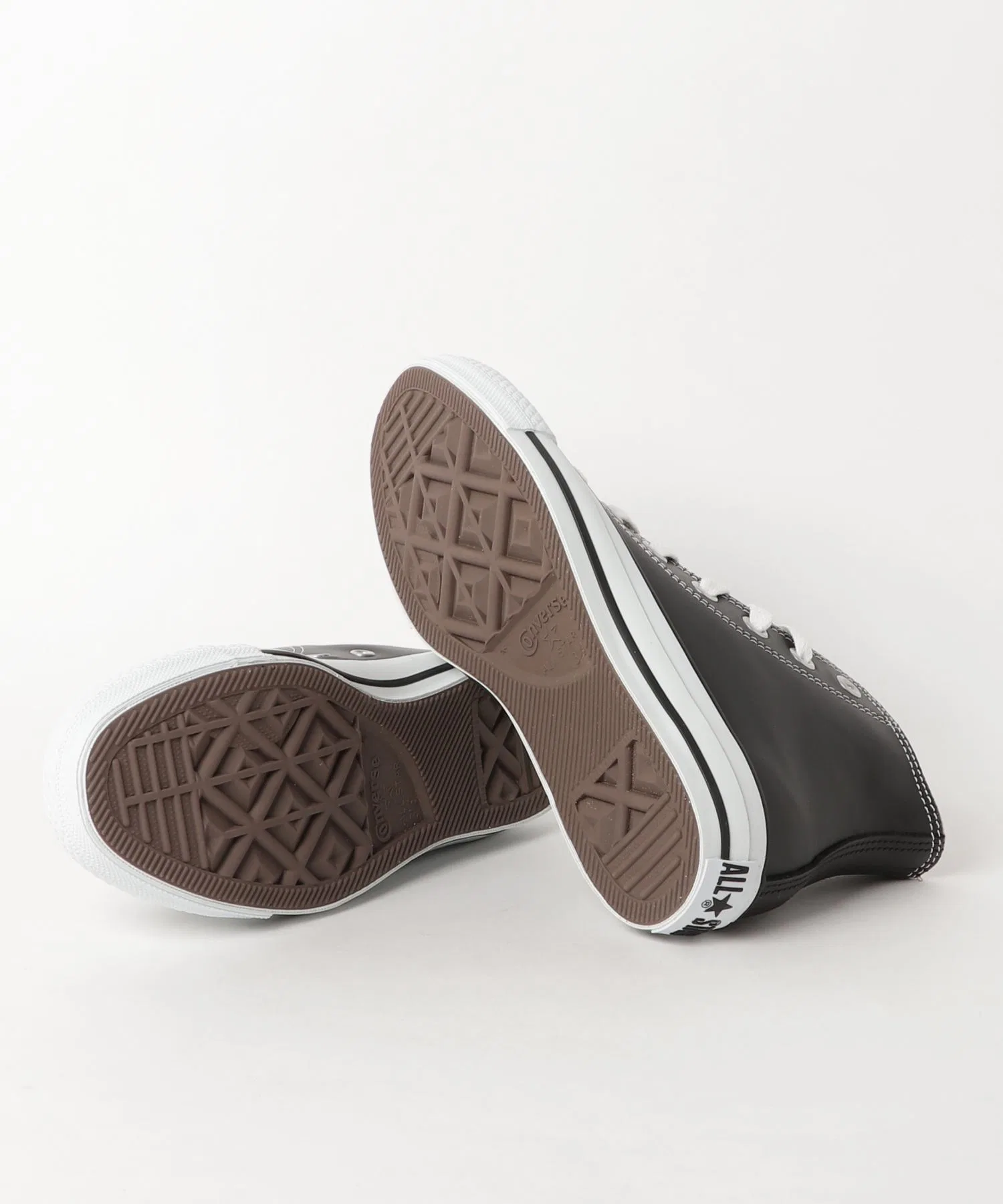 Унисекс кожаные высокие кеды Converse LEA ALL STAR HI чёрные — фото 4