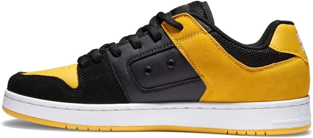 Мужские кожаные скейтбордистские кроссовки DC Shoes Manteca 4 S, Black Gold — фото 3