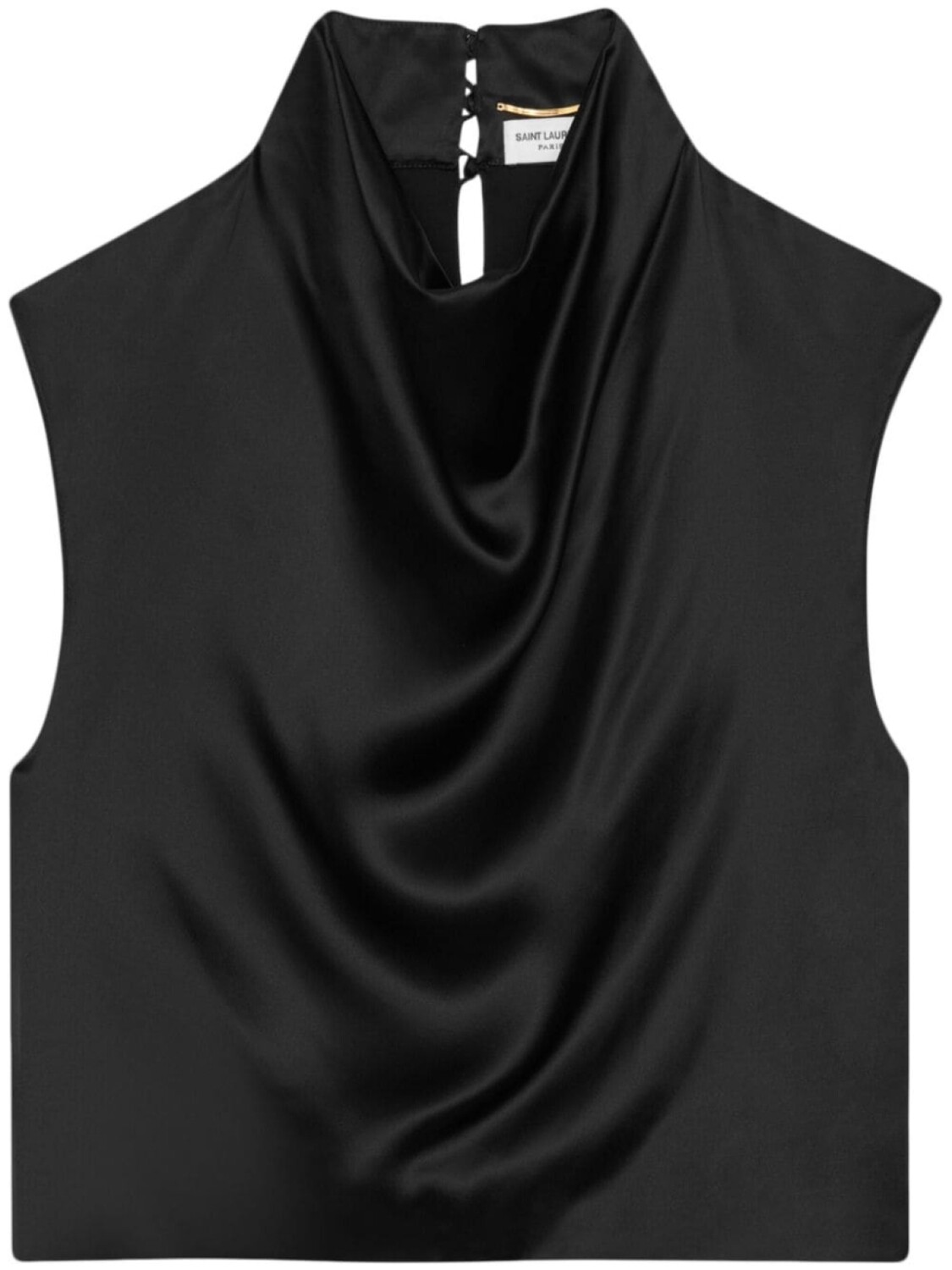 

Saint Laurent топ с драпировкой, черный