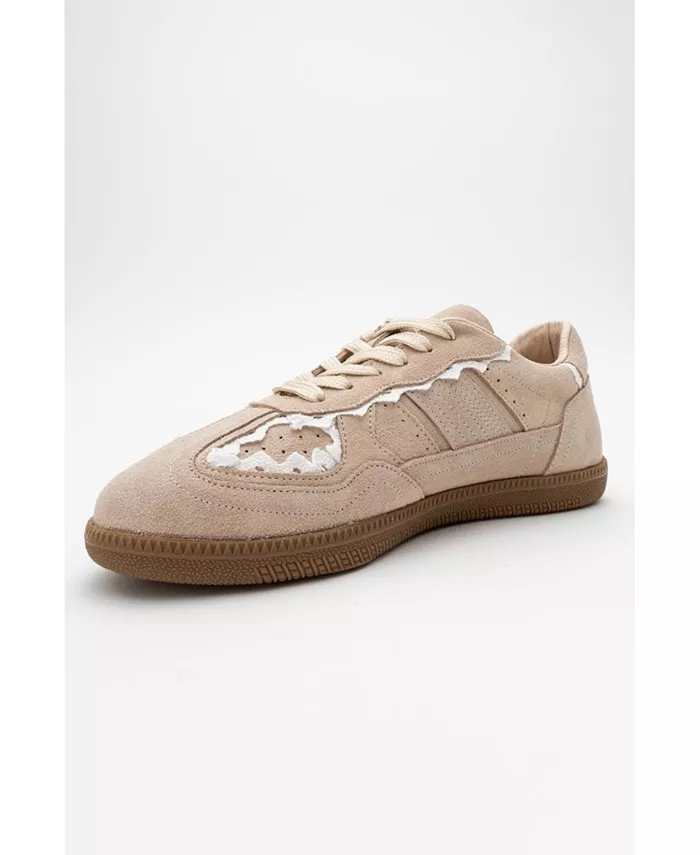 Кроссовки Shiva из замши и кожи (женские) Forever & Always Shoes, коричневый/бежевый — фото 4