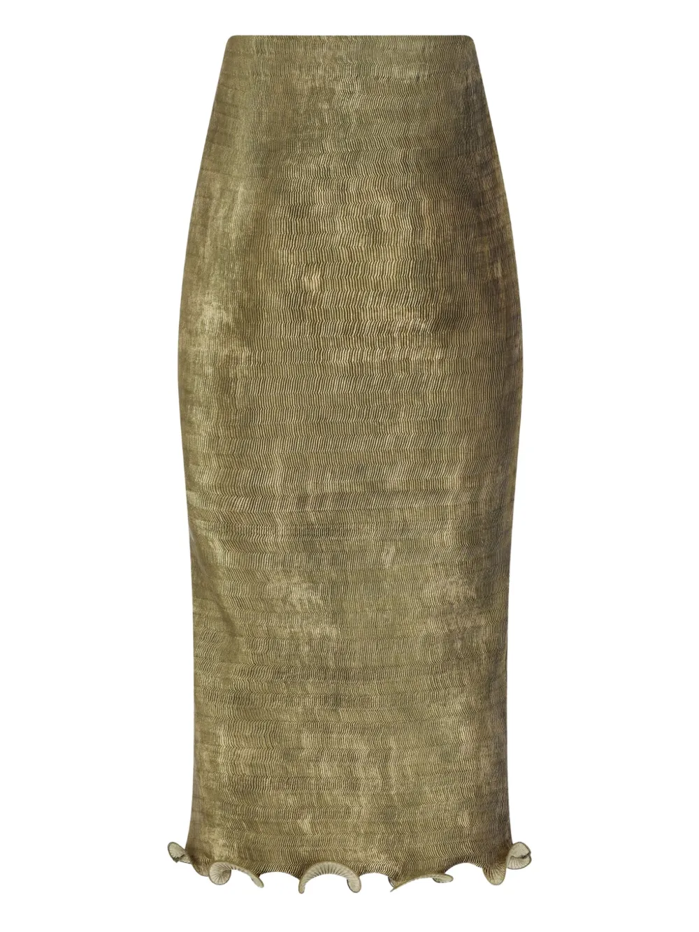 

Миди-юбка с оборками FENDI, зеленый