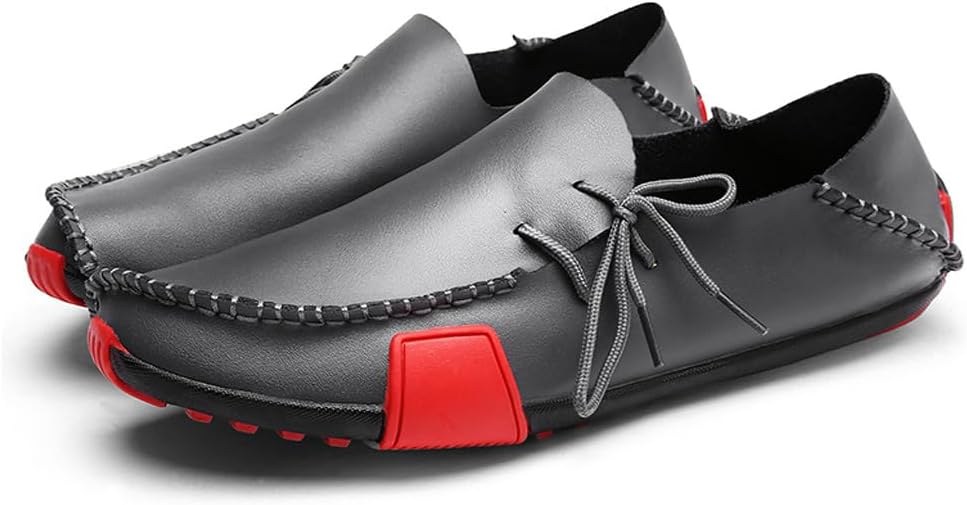 

Мужские слипоны YYSPR из натуральной кожи, стильные лоферы, повседневные туфли для прогулок и вождения, серый