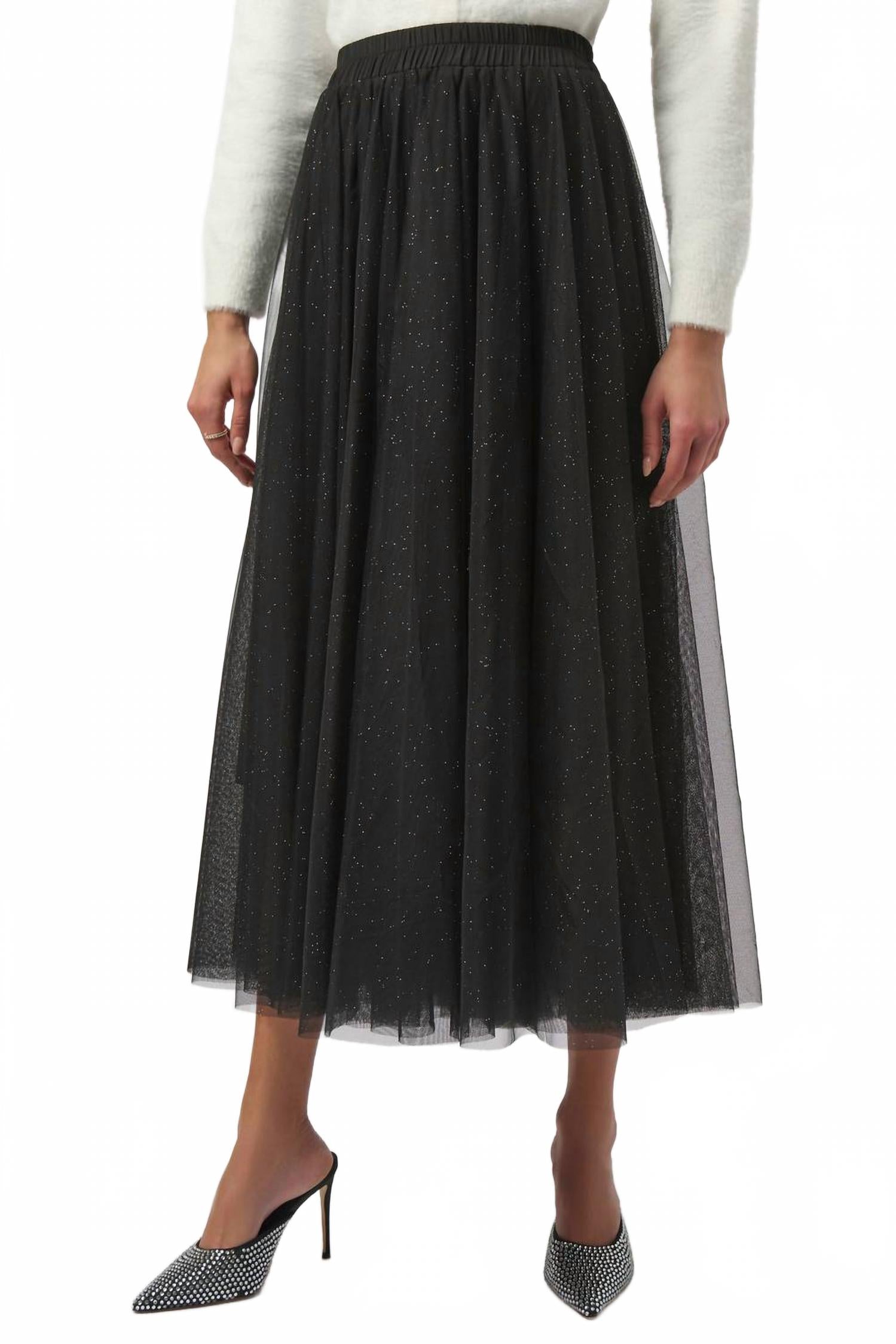 

Joseph Ribkoff Расклешенная юбка из тюля черного цвета