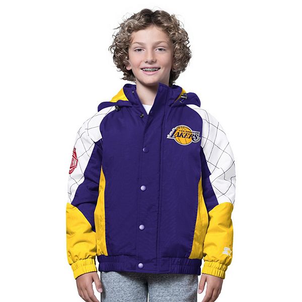 Детская толстовка с молнией Los Angeles Lakers All Time Pro Jr в фиолетово-золотом цвете Starter — фото 2