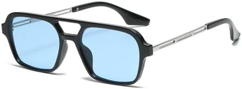 

Ретро-солнцезащитные очки с двойной перемычкой для женщин, модные градиентные очки, трендовые очки с ажурным леопардовым принтом синего цвета для мужчин MTZJH, Black Blue