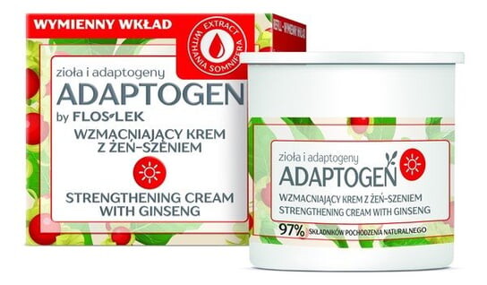 

Укрепляющий дневной крем с женьшенем - сменный картридж 50мл Flos Lek Adaptogen, FLOS-LEK