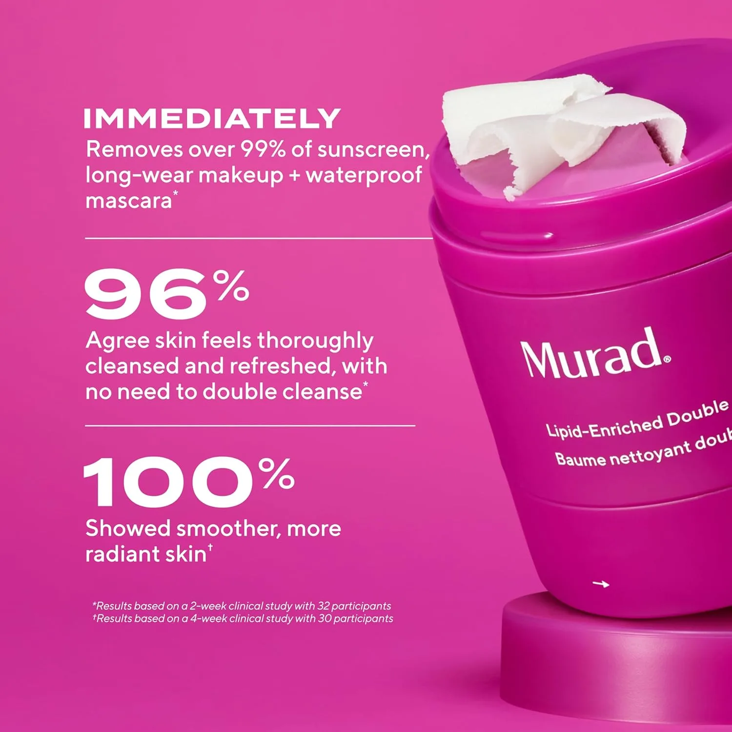 Средство для снятия макияжа Murad — Lipid-Enriched Double Cleansing Balm - увлажняющий бальзам-масло для очищения лица и, 50 мл — фото 4