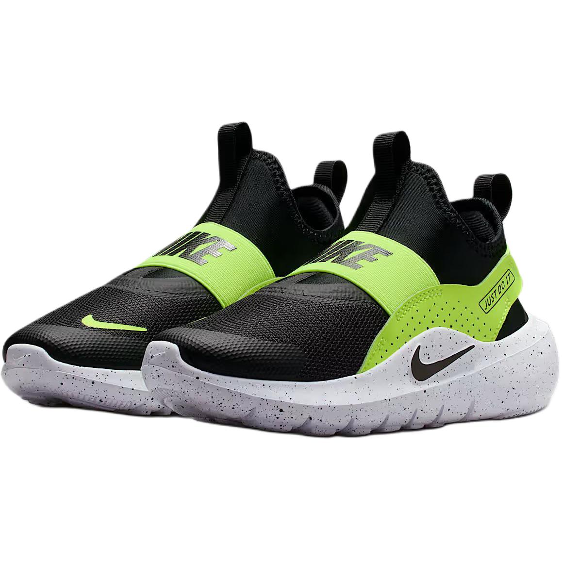 Nike Flex Runner 4 амортизирующие, износостойкие низкие детские кроссовки для бега black green kids — фото 4