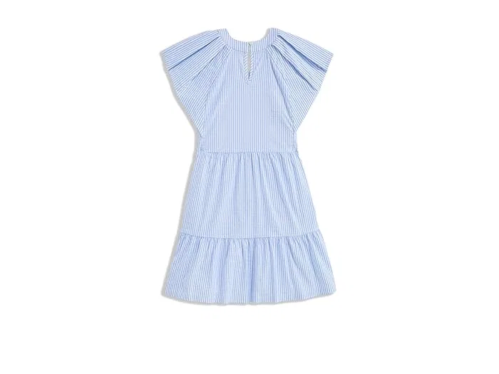 Платье с воланами Sophie Harbor Vineyard Vines Kids, Seersucker-Jake Blue — фото 2