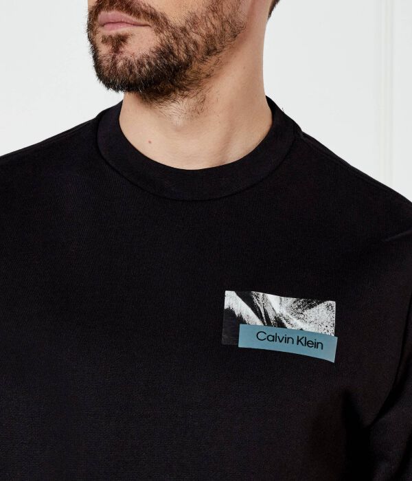 Толстовка Calvin Klein с принтом, черный — фото 4