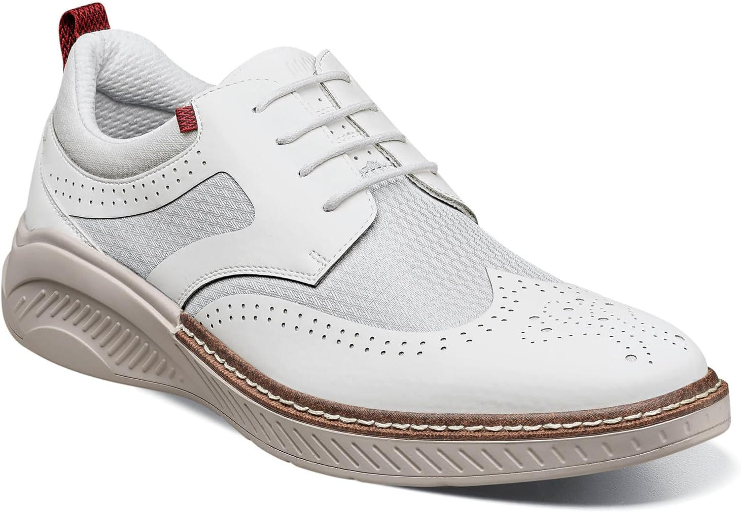 Мужские кроссовки-оксфорды STACY ADAMS Beckham Wingtip, белый — фото 2
