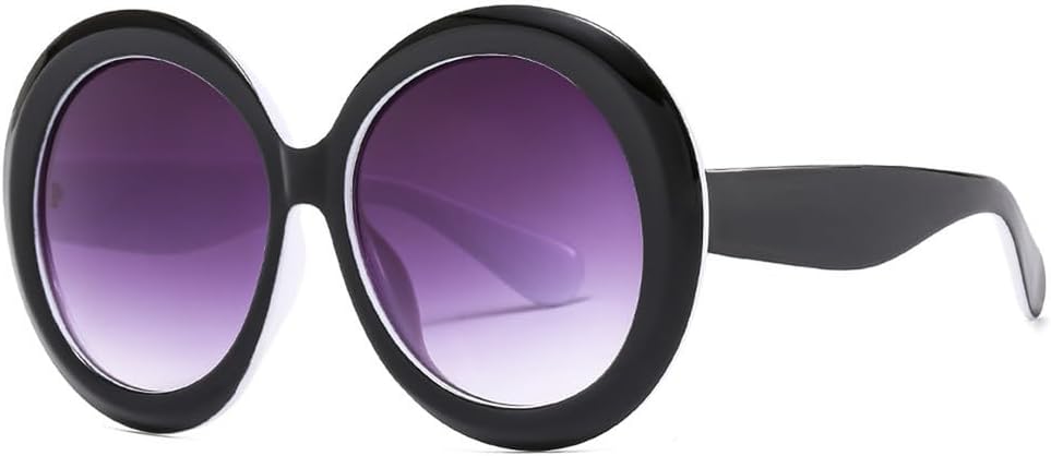 

Большие круглые солнцезащитные очки для женщин и мужчин, увеличенные солнцезащитные очки с градиентными линзами, коричневые очки, защита от ультрафиолета UV400 для женщин VFDHN, C1