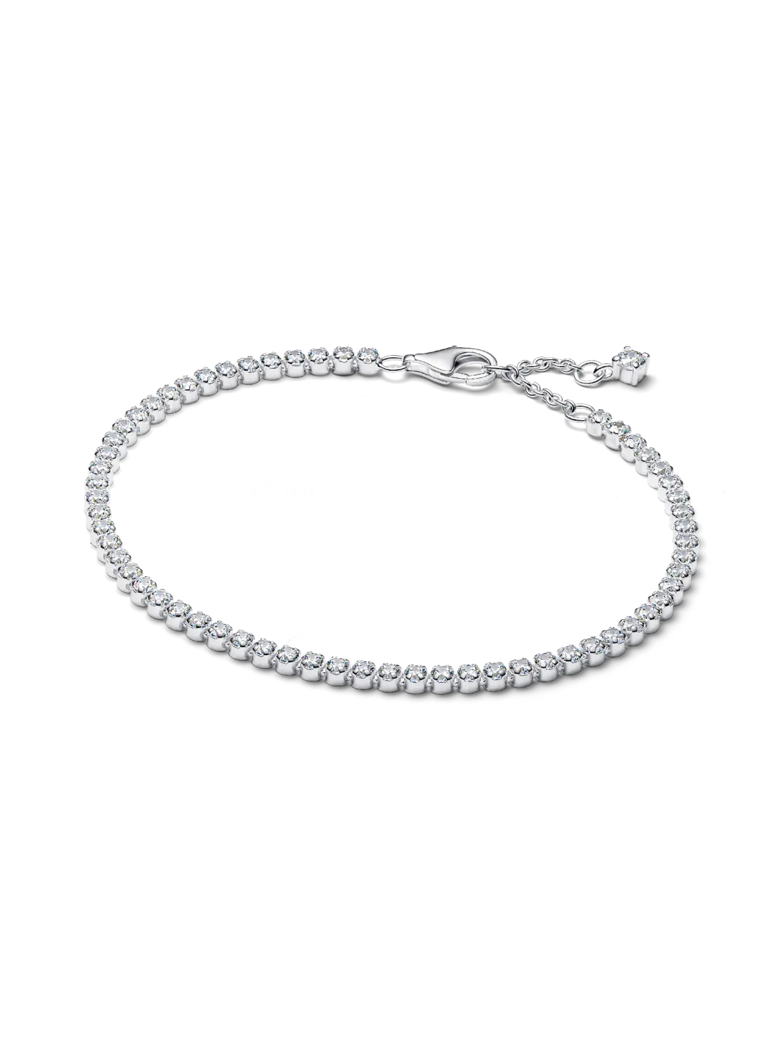 

Сверкающий теннисный браслет Pandora, серебро 925 пробы