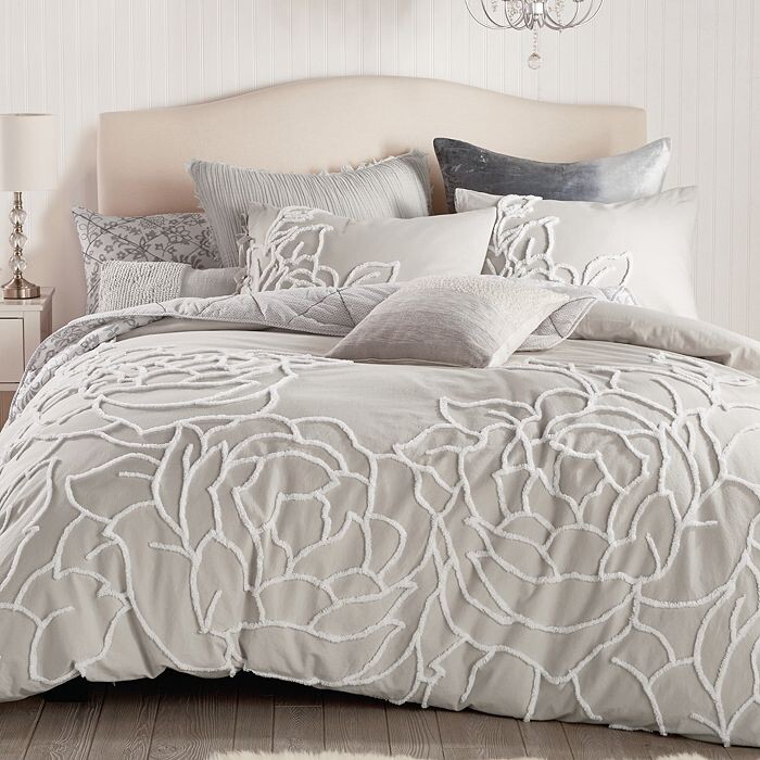 

Peri Home Комплект пододеяльников Chenille Rose, размер King, серый