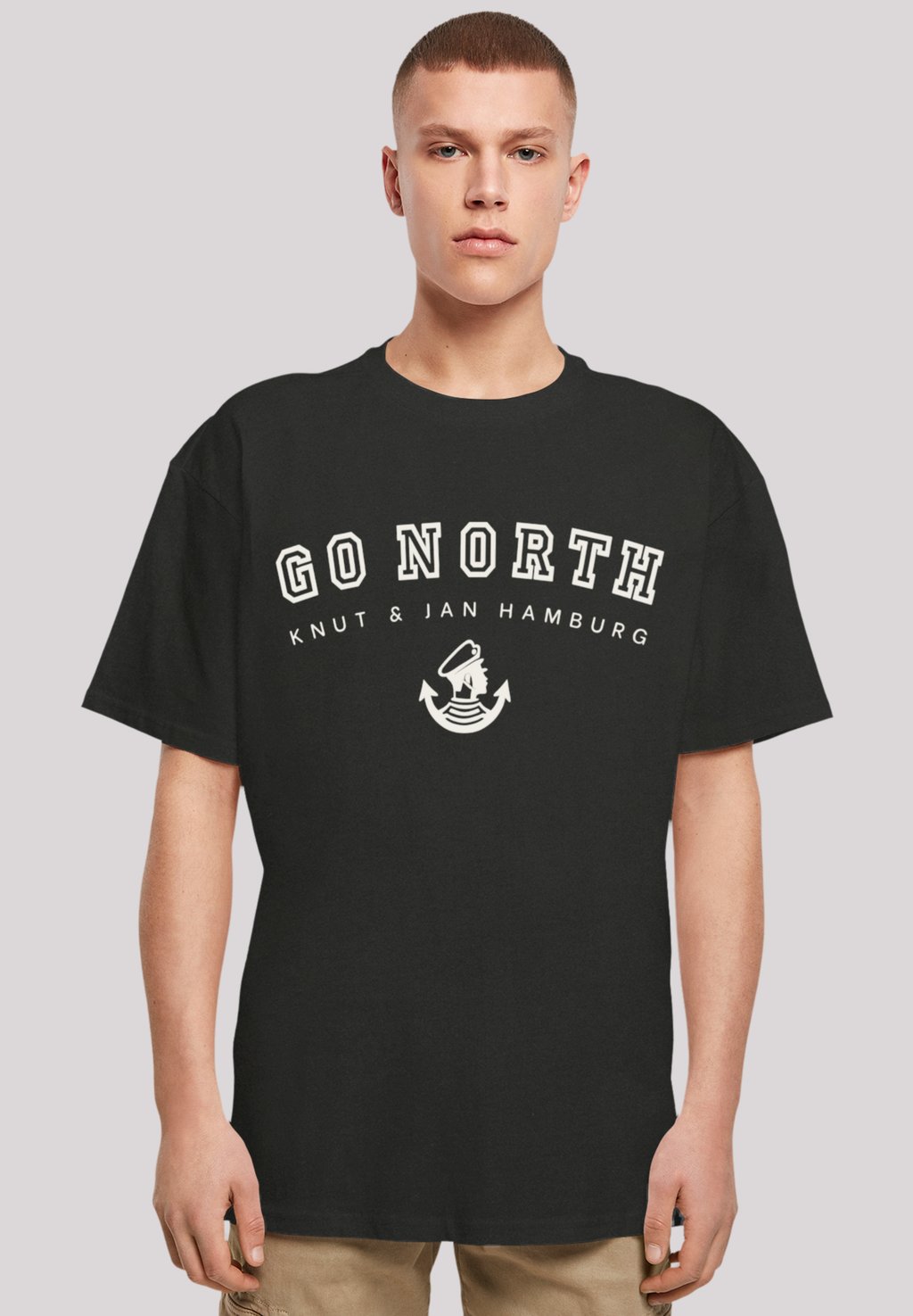 

Футболка с принтом GO NORTH KNUT JAN HAMBURG F4NT4STIC, черный