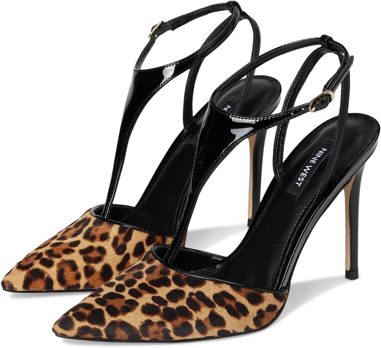 Туфли Nine West Fiesta, цвет Leopard/Black Patent Multi