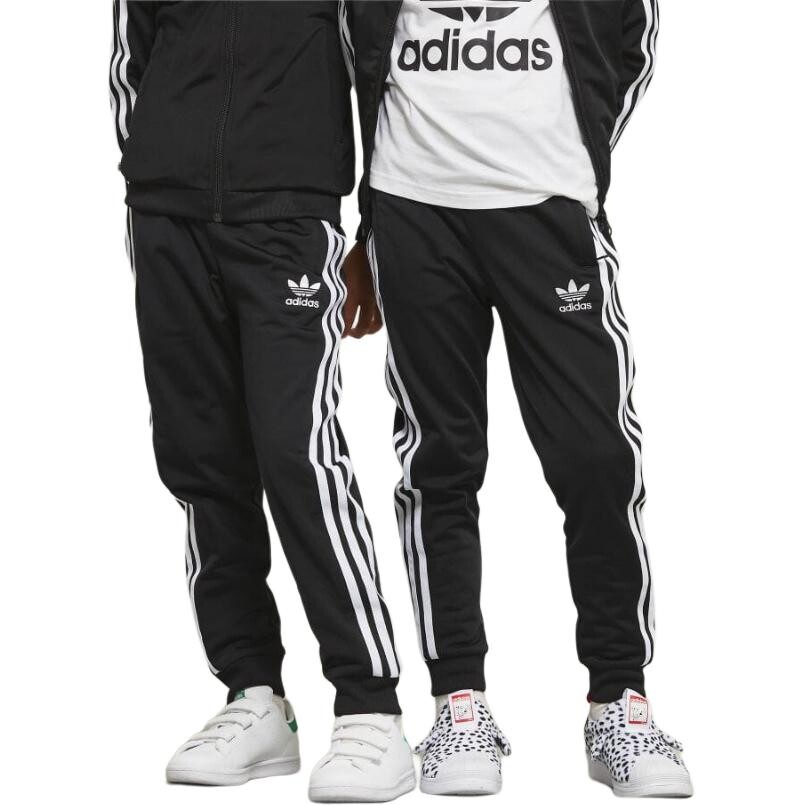 Детские трикотажные спортивные штаны Adidas Originals, цвет Black — фото 4