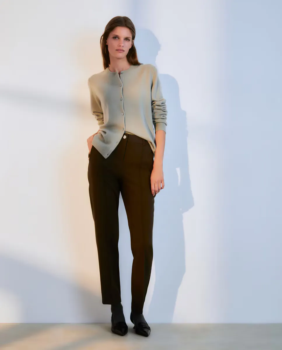 

Женские классические брюки полуоблегающего кроя Woman El Corte Inglés, хаки