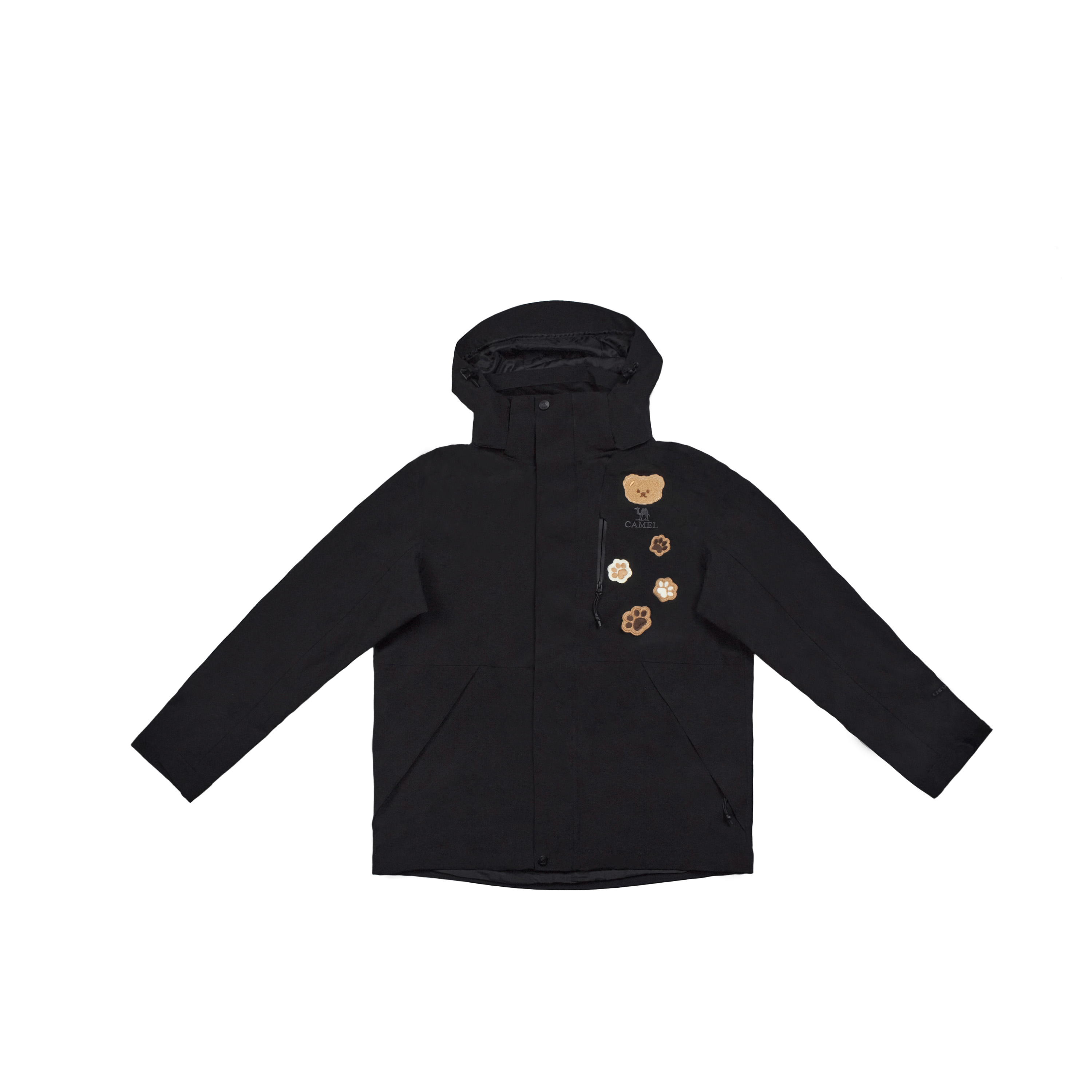 

Водонепроницаемая и ветрозащитная куртка для всепогодного использования в горах, городе, путешествиях и поездках на работу CAMEL, phantom черный