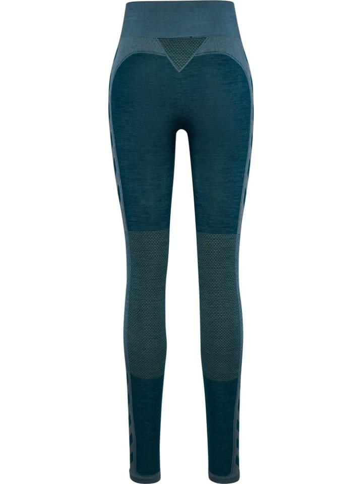 

Леггинсы Clea Seamless Mid Waist Tights синего цвета Hummel