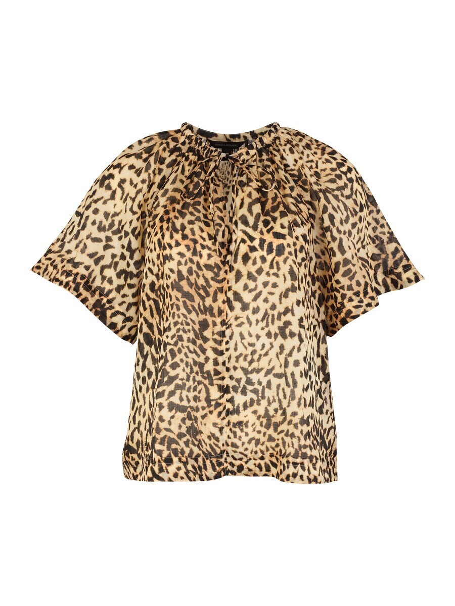 

Блузка с коротким рукавом Banana Republic Tall Blouse, кэмел