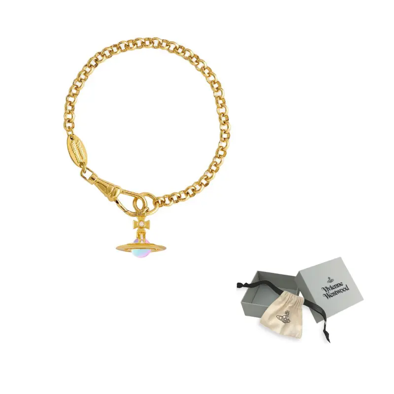 

Vivienne Westwood Латунный браслет-плетение Aurora Ball для женщин, цвет Gold/Aurora