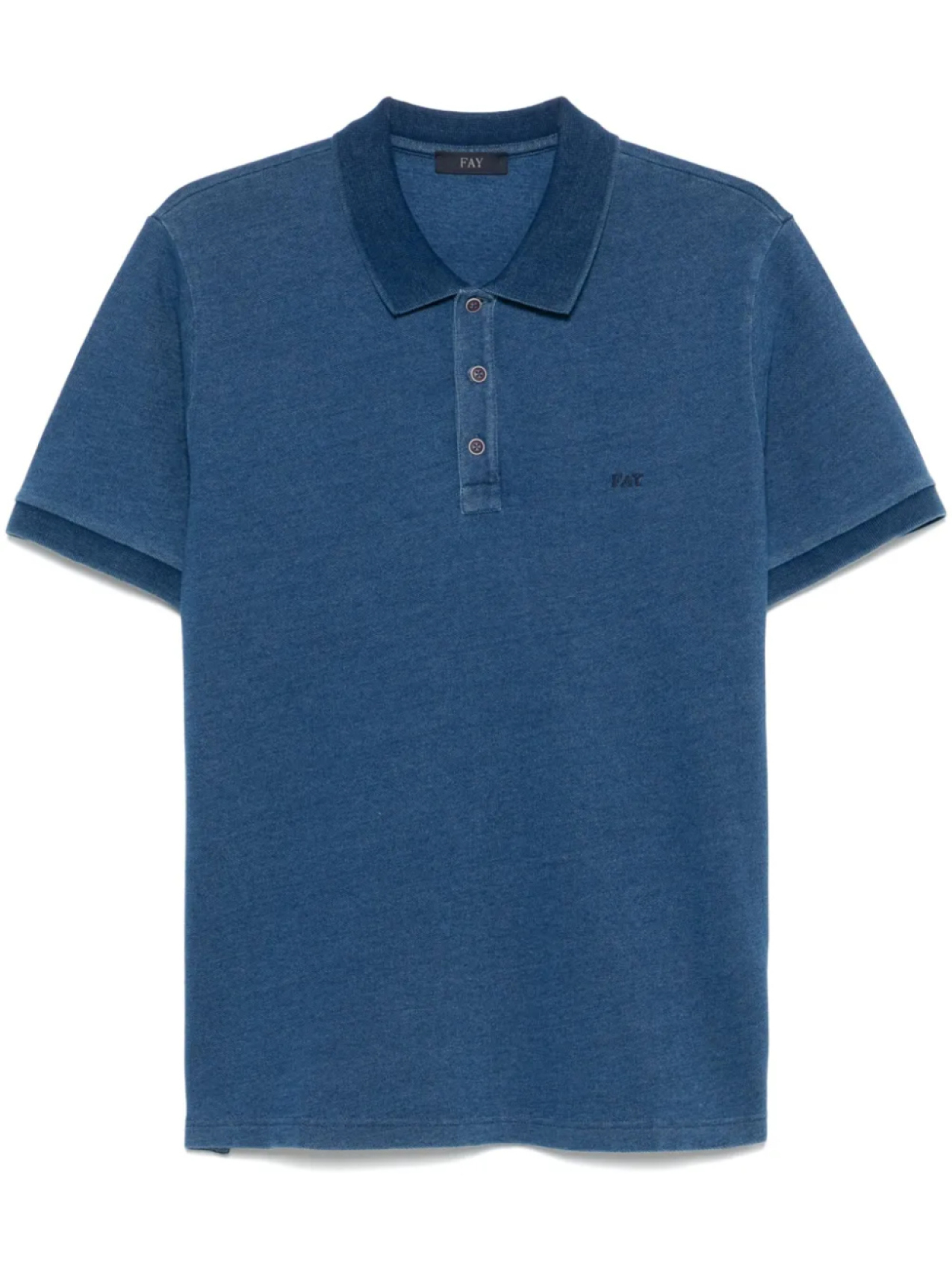 

Футболка-поло с вышитым логотипом Fay, синий