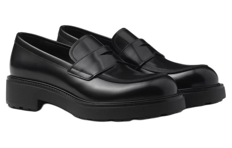 Пенни-лодочки из кожи PRADA, черный — фото 4